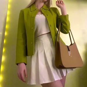 Vintage Genuine Leather Green Mod Jacket